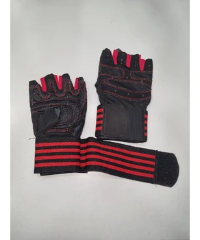 Перчатки атлетические с фиксатором запястья  87106