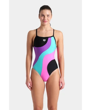 Costum Baie Femei arena MULTI SLICES SWIMSUIT LIGHTDROP BACK 008094